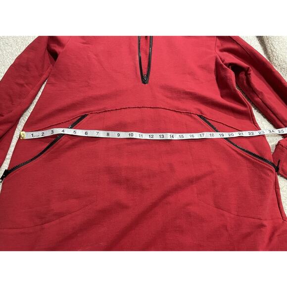 Noblu Breakfast in Tokyo women’s size Small red hooded sweatshirt zip jacket - Picture 3 of 9
